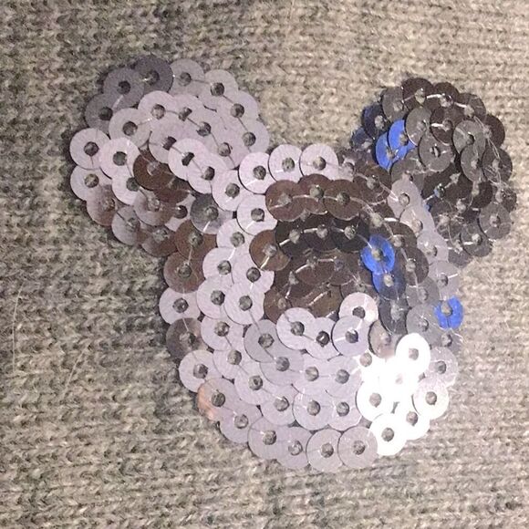 Disney Parks Authentic Gray Knit Silver Sequin Long Neck Scarf - Picture 10 of 11